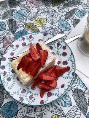 Kremówka z truskawkami - Creamy cake with strawberries 🍓 My absolute fav😍 at Kuchnia PoWolność in Poznan