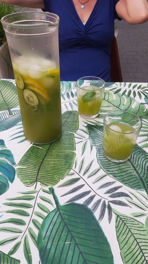 lemoniada ogórkowa / cucumber lemonade at Kuchnia PoWolność in Poznan