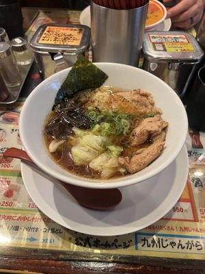 Vegan ramen with all root vegetables and char siu   at Kyushu Jangara Ramen - Ginza in Tokyo