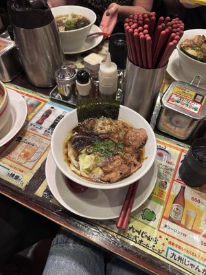 Vegan ramen  at Kyushu Jangara Ramen - Ginza in Tokyo