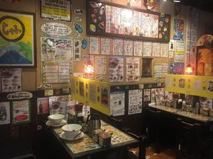 Shop interior at Kyushu Jangara Ramen - Ginza in Tokyo