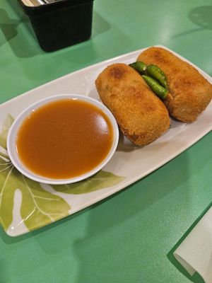 Potato somethings, strange taste at Mie Panjang Umur in Malang