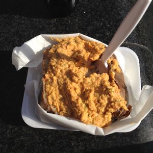 Spicy hummus at The Baked Potato Shop in Edinburgh