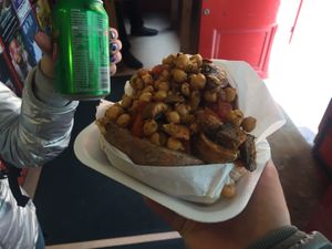 Patata farcida de un mix amb cigrons  at The Baked Potato Shop in Edinburgh