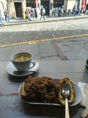 Haggis at The Baked Potato Shop in Edinburgh