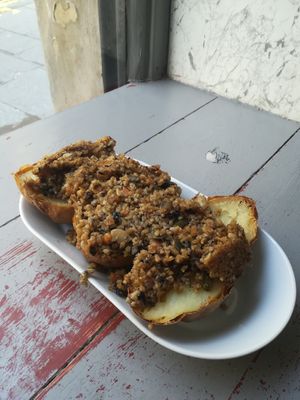 Haggis at The Baked Potato Shop in Edinburgh