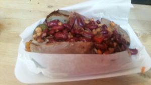 Baked potato with Mexican filling  at The Baked Potato Shop in Edinburgh