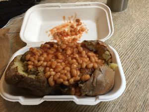 Haggis beans  at The Baked Potato Shop in Edinburgh