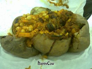 Large 3 fillings (chili, beans, vegetables) at The Baked Potato Shop in Edinburgh