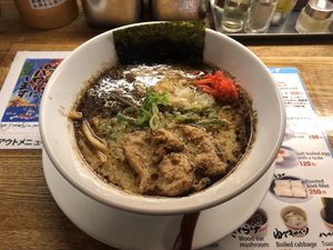 Vegan garlic ramen  at Kyushu Jangara Ramen - Akasaka in Tokyo