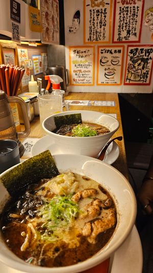 Amazing vegan ramen . Cute place very Japanese at Kyushu Jangara Ramen - Akasaka in Tokyo