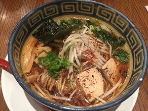 vegan ramen ¥1000 at Kyushu Jangara Ramen - Akasaka in Tokyo