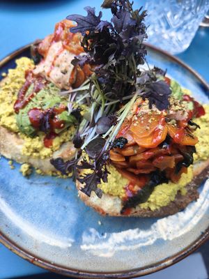 Salmon toast at Plant B in Antwerpen