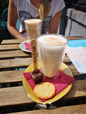Chocolate milk with almond milk at Plant B in Antwerpen