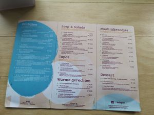 Menu. at Plant B in Antwerpen