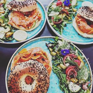 Vegan Salmon Bagel  at Plant B in Antwerpen