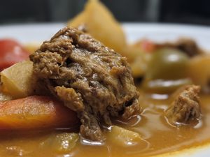 Filipino "Beef" Stew  at The Food and Art Cafe in Whitby