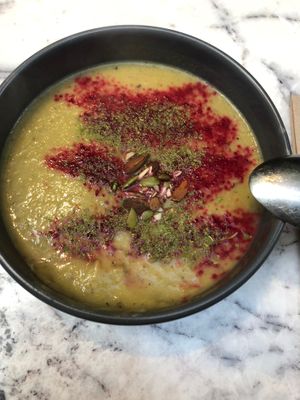 Pumpkin soup at YayaRaw in Izmir