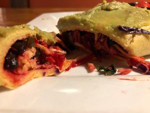 Inside of U Vegan crepe at The Skinny Pancake in Hanover