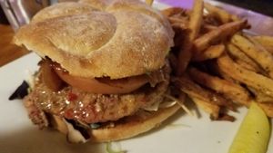Impossible burger on Veggie Wednesday! So good! at The Skinny Pancake in Hanover