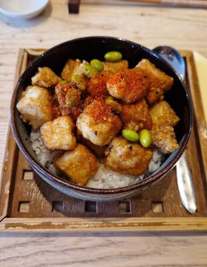 Tofu and sticky rice at Wa Cafe in Galway