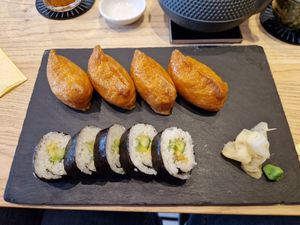 Vegan sushi mix at Wa Cafe in Galway