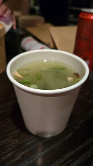 Takeout miso soup (bowl) at Wa Cafe in Galway