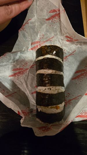 Takeout sushi roll at Wa Cafe in Galway