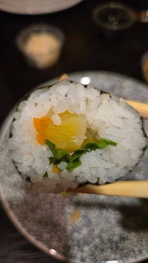 Vegan sushi roll at Wa Cafe in Galway