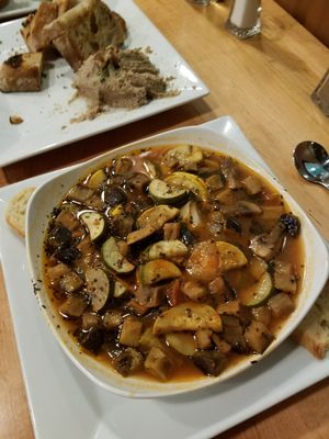 vegan ratatouille at Feed the World Cafe in Kalamazoo