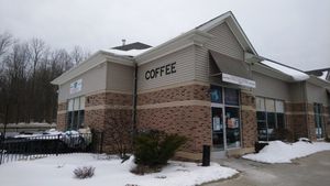 Outside at Feed the World Cafe in Kalamazoo