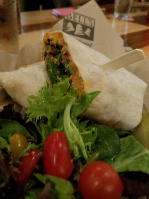 Hummus Tabouleh wrap at Bell's Brewery in Kalamazoo