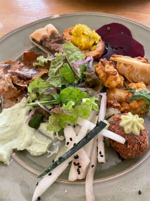 Selection of salads and dishes  at DaTerra - Foz do Douro in Porto