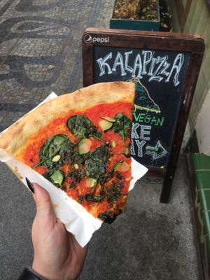 Vegan Pizza Slice at Kalapizza in Wroclaw