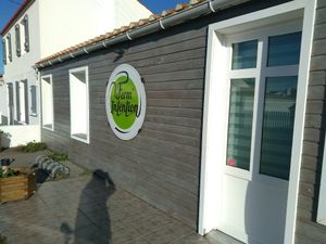 Outside logo at La Ferm'intention in Ile-de-noirmoutier