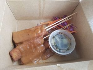 Chicken satay at Thai Vegan in San Antonio