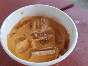 Thai iced tea  at Thai Vegan in San Antonio