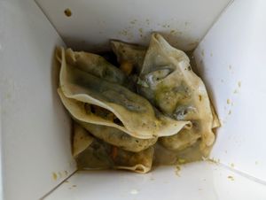 Steamed curry dumplings. at Thai Vegan in San Antonio
