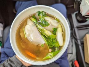 Wonton soup. at Thai Vegan in San Antonio