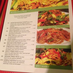 menu2 at Thai Vegan in San Antonio