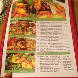 menu4 at Thai Vegan in San Antonio
