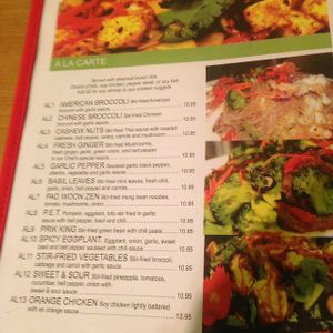 menu6 at Thai Vegan in San Antonio