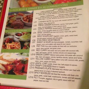 menu8 at Thai Vegan in San Antonio