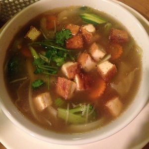 yummy wonton soup! at Thai Vegan in San Antonio