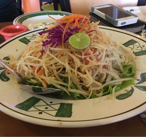Papaya salad at Thai Vegan in San Antonio