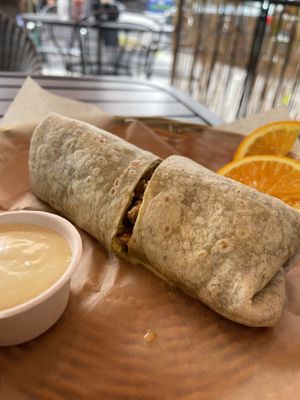 Southwestern Breakfast Burrito at Herbivores in Kailua Kona