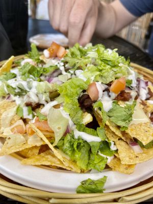 Jackfruit nachos  at Herbivores in Kailua Kona