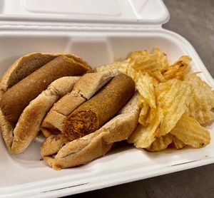 Hot dog  #Veganuary at Herbivores in Kailua Kona