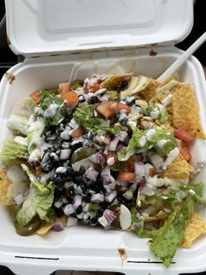 Jackfruit nachos  at Herbivores in Kailua Kona