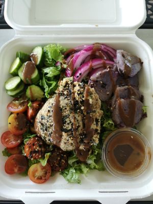 Chickpea tuna salad at Herbivores in Kailua Kona